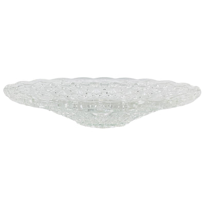 Glasschale Obstschale Pressglas Sternen Dekor D 33 cm 70er 80er Jahre Frankreich