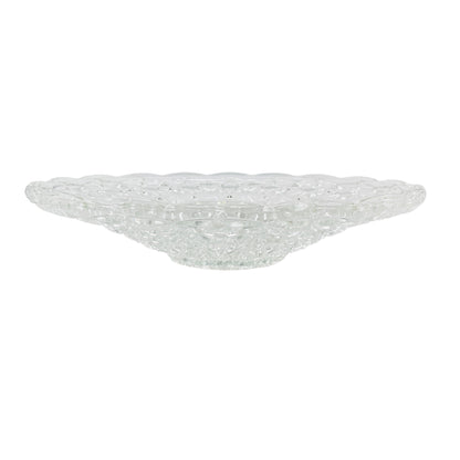 Glasschale Obstschale Pressglas Sternen Dekor D 33 cm 70er 80er Jahre Frankreich
