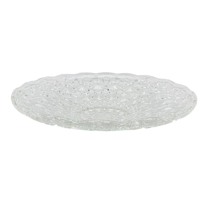 Glasschale Obstschale Pressglas Sternen Dekor D 33 cm 70er 80er Jahre Frankreich
