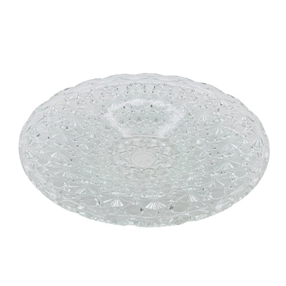 Glasschale Obstschale Pressglas Sternen Dekor D 33 cm 70er 80er Jahre Frankreich