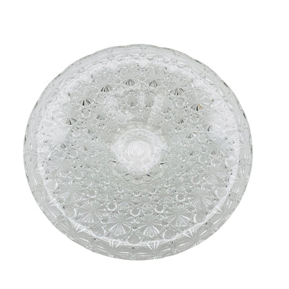 Glasschale Obstschale Pressglas Sternen Dekor D 33 cm 70er 80er Jahre