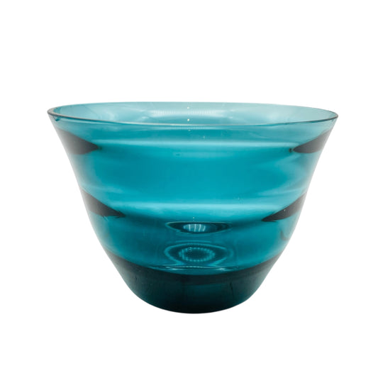 Glasschale turmalin grün 60er 70er Jahre Schale aus Glas Farbverlauf