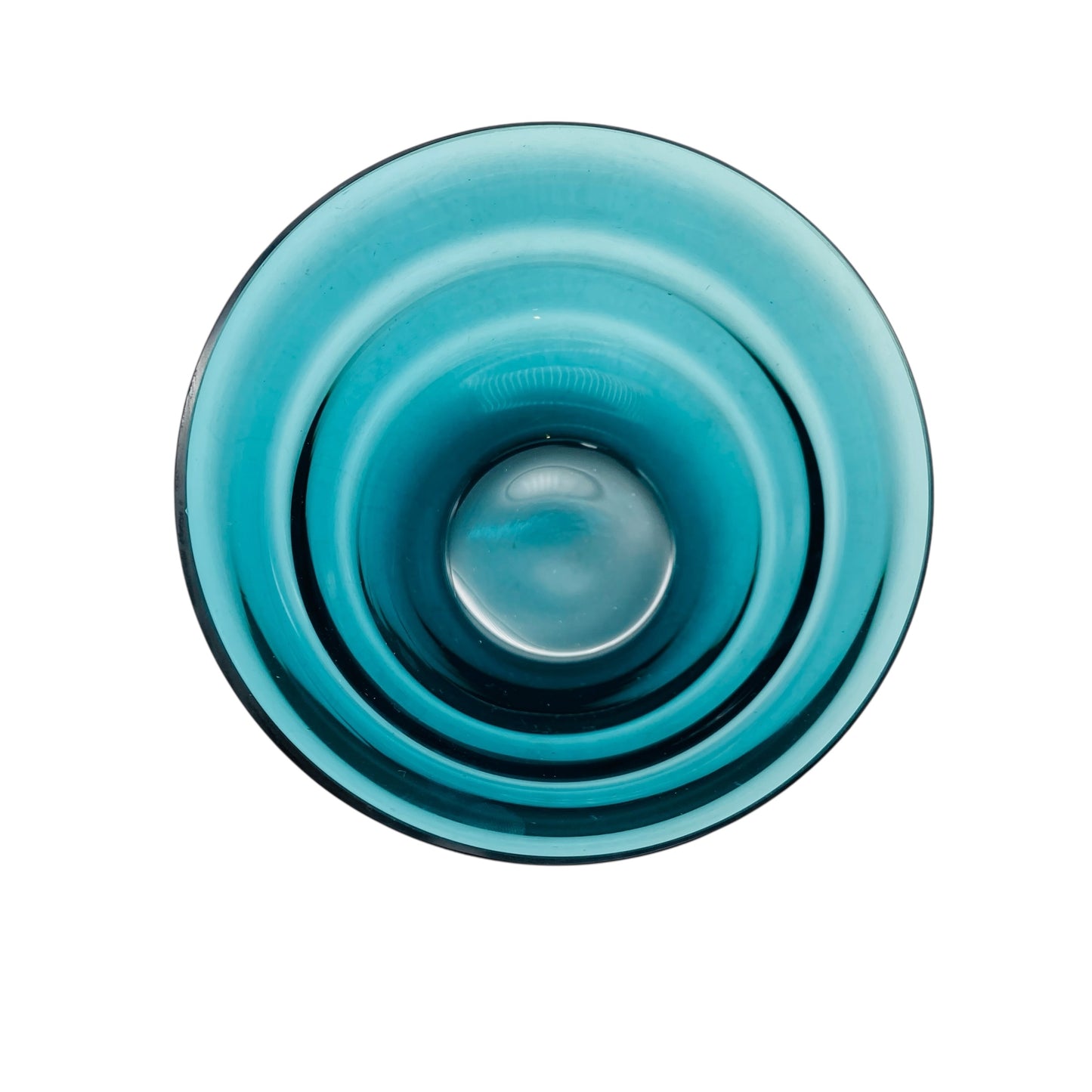 Glasschale turmalin grün 60er 70er Jahre Schale aus Glas Farbverlauf