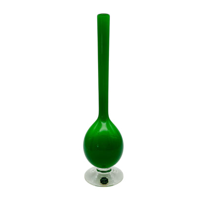 Grüne Vase Mitte des Jahrhunderts aus Italien Vintage Glas Dekoration 60er 70er 