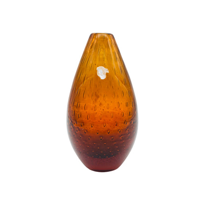 HIRSCHBERG Vase braun Luftblasen Blasen 50er 60er 70er Vintage