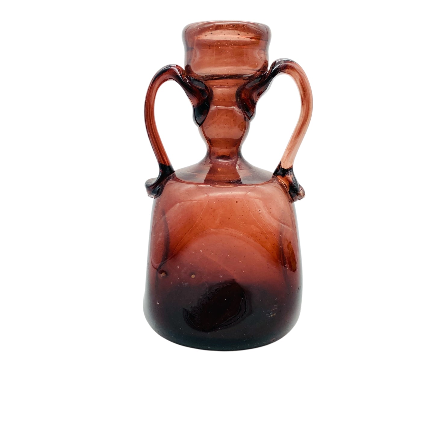 Heneklvase lila Glas Vintage 50er Jahre Dekoration Mid Century Deko Vase