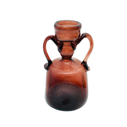 Heneklvase lila Glas Vintage 50er Jahre Dekoration Mid Century Deko Vase