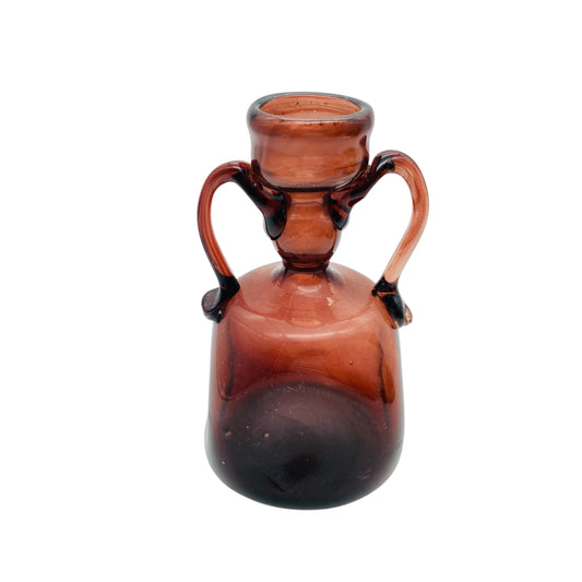 Heneklvase lila Glas Vintage 50er Jahre Dekoration Mid Century Deko Vase