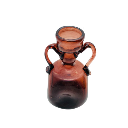 Heneklvase lila Glas Vintage 50er Jahre Dekoration Mid Century Deko Vase