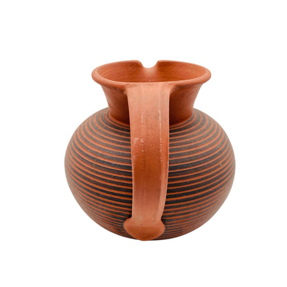 Rudi STAHL Keramik Vase Ritzdekor 50er 60er Jahre Studiokeramik (sign.) braun