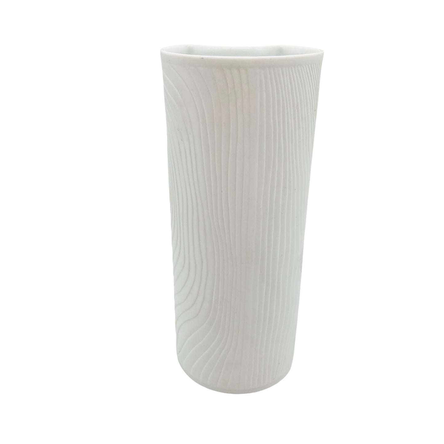 Hutschenreuther Bisquit Porzellan Vase weiß matt 60er 70er Mid Century Vintage