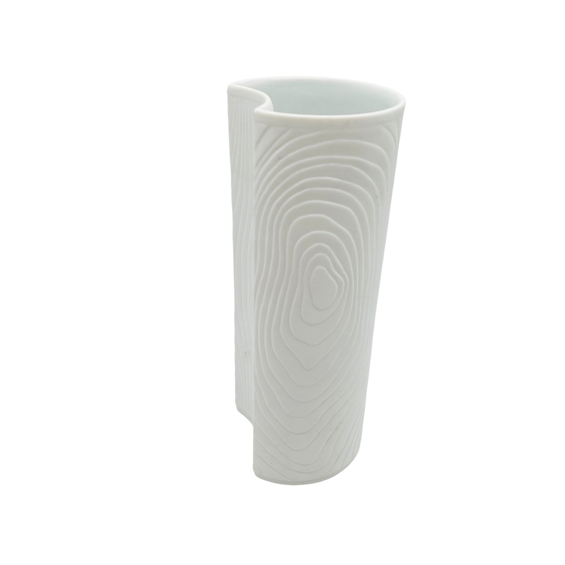 Hutschenreuther Bisquit Porzellan Vase weiß matt 60er 70er Mid Century Vintage