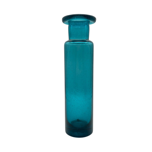 ICHENDORF Vase türkis petrol Glasvase 1960er Dekoration Mid Century Lounge