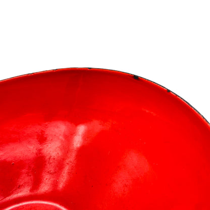 Herbert Krenchel Schale Emaille rot schwarz für Torben Orskov Dänemark Vintage
