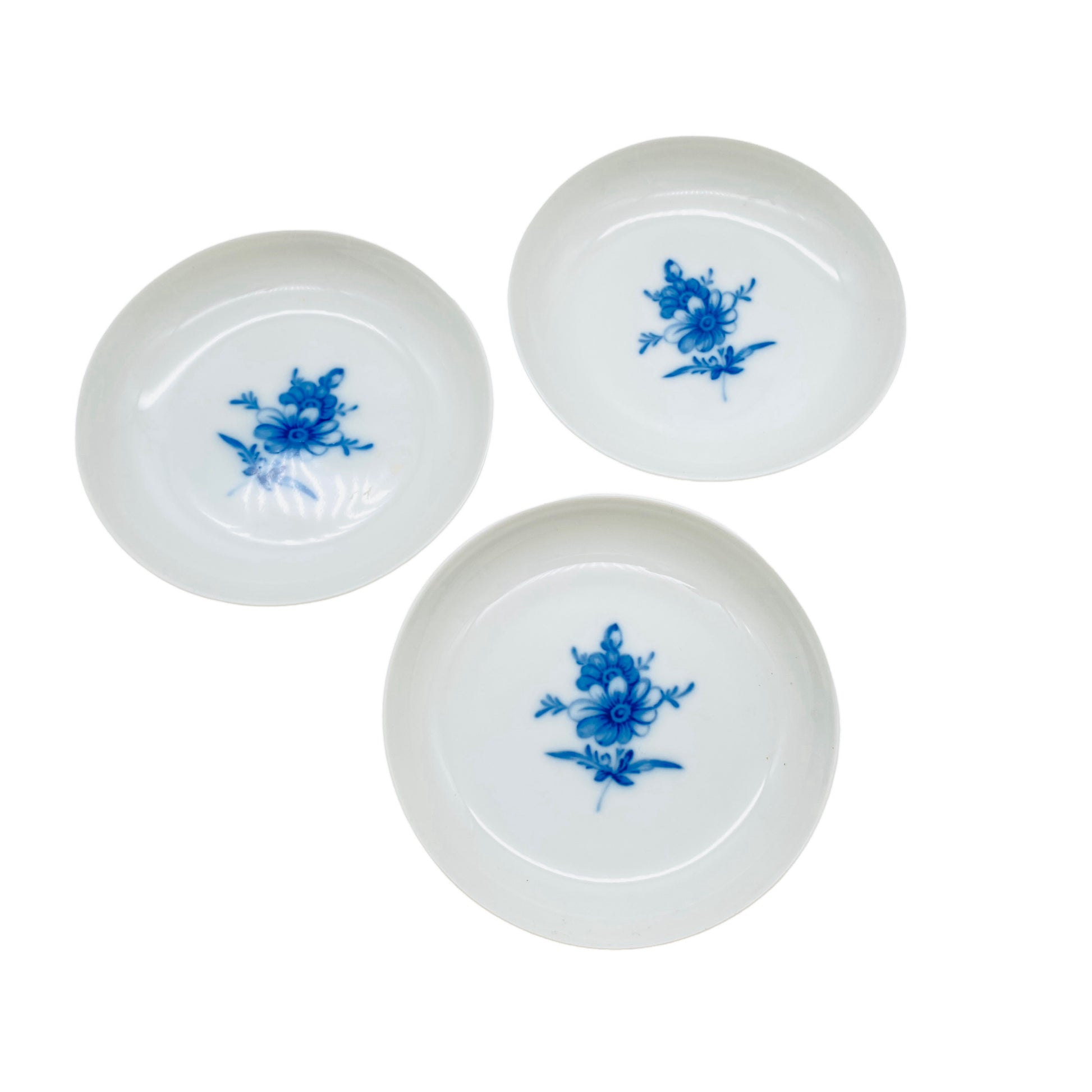 Fürstenberg Schalen Set Porzellan Blume Blüte blau 60er 70er Jahre