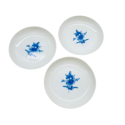 Fürstenberg Schalen Set Porzellan Blume Blüte blau 60er 70er Jahre