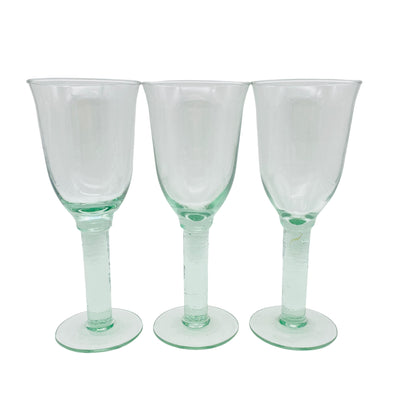 Weingläser grün 3er Set ländliches Design Glas Gläser