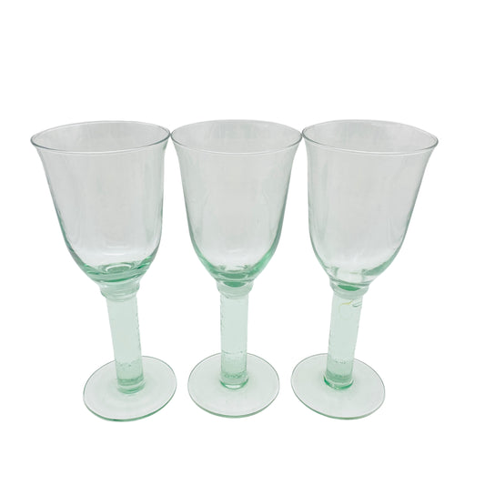 Weingläser grün 3er Set ländliches Design Glas Gläser