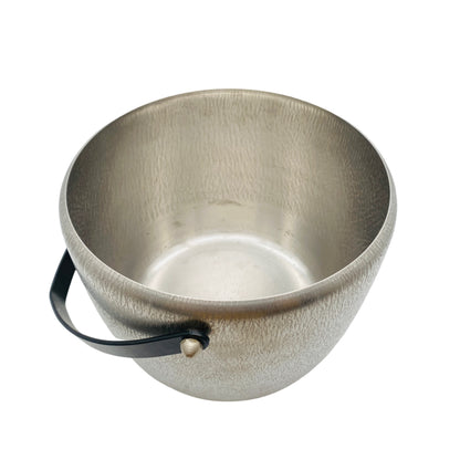 Vintage Topf Edelstahl für Feuerzangenbowle oder Fondue Struktur Design 60er 70er