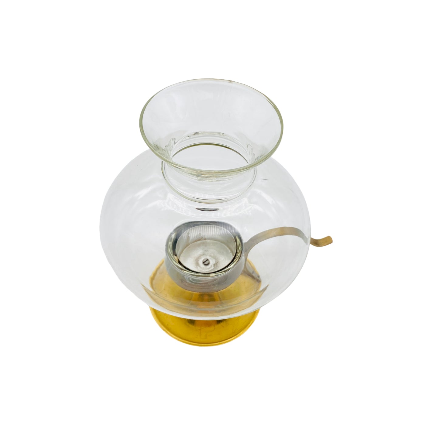 Windlicht mit Glaschirm Kerzenhalter Messing 60er 70er Jahre Mid Century modern