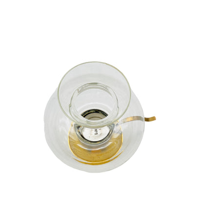 Windlicht mit Glaschirm Kerzenhalter Messing 60er 70er Jahre Mid Century modern