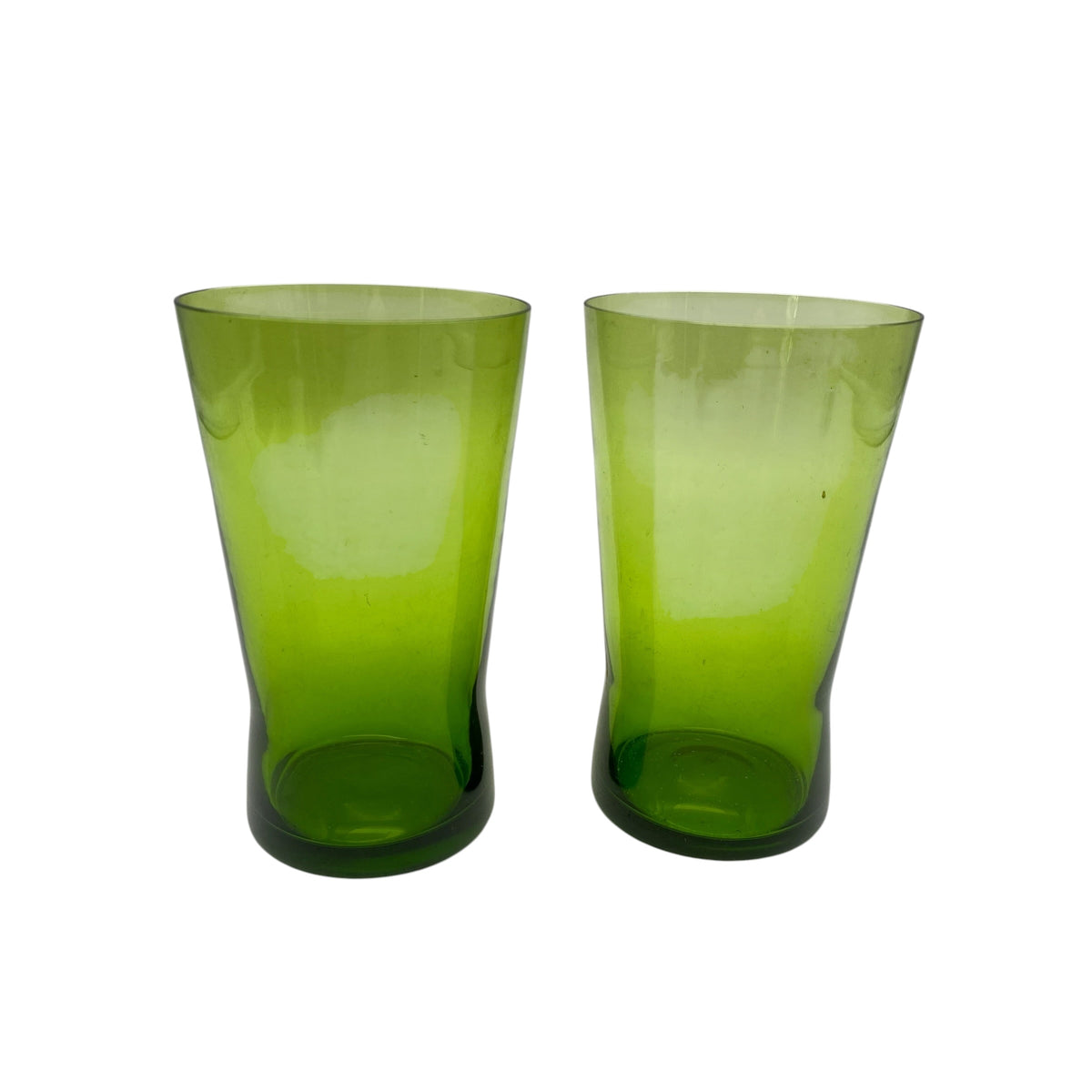 EISCH Wassergläser Glas Grün 2er Set 50er 60er H 11cm