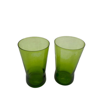 EISCH Wassergläser Glas Grün 2er Set 50er 60er H 11cm