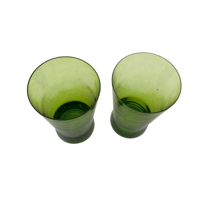 EISCH Wassergläser Glas Grün 2er Set 50er 60er H 11cm