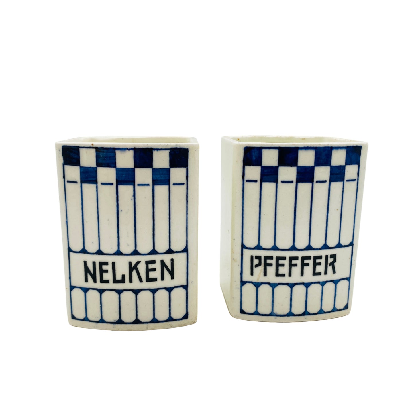 Staffel Rhein Keramik Dosen Nelken Pfeffer 30er 40er 50er Jahre Vintage