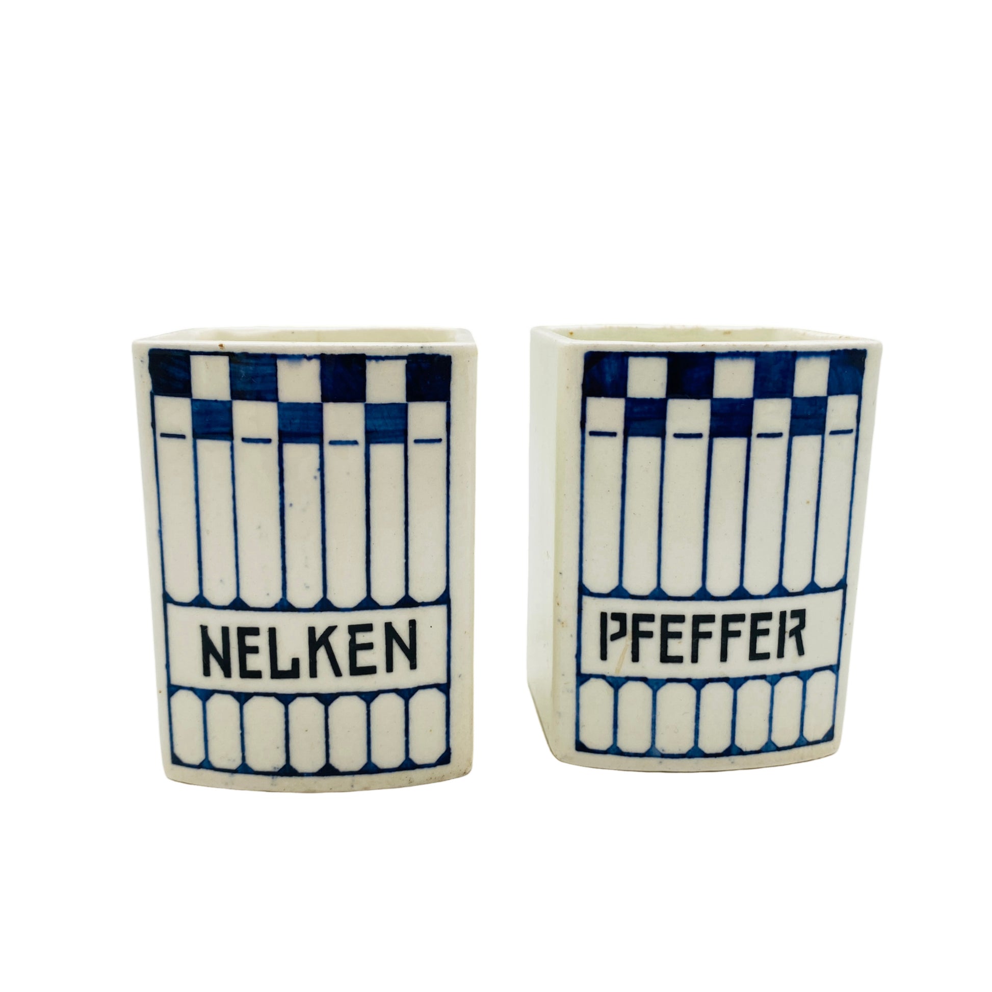 Staffel Rhein Keramik Dosen Nelken Pfeffer 30er 40er 50er Jahre Vintage