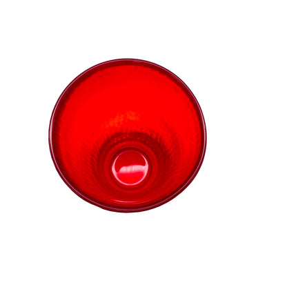 Bechervase rot beschliffen Strukturoptik Vintage 70er 80er Vase Glas