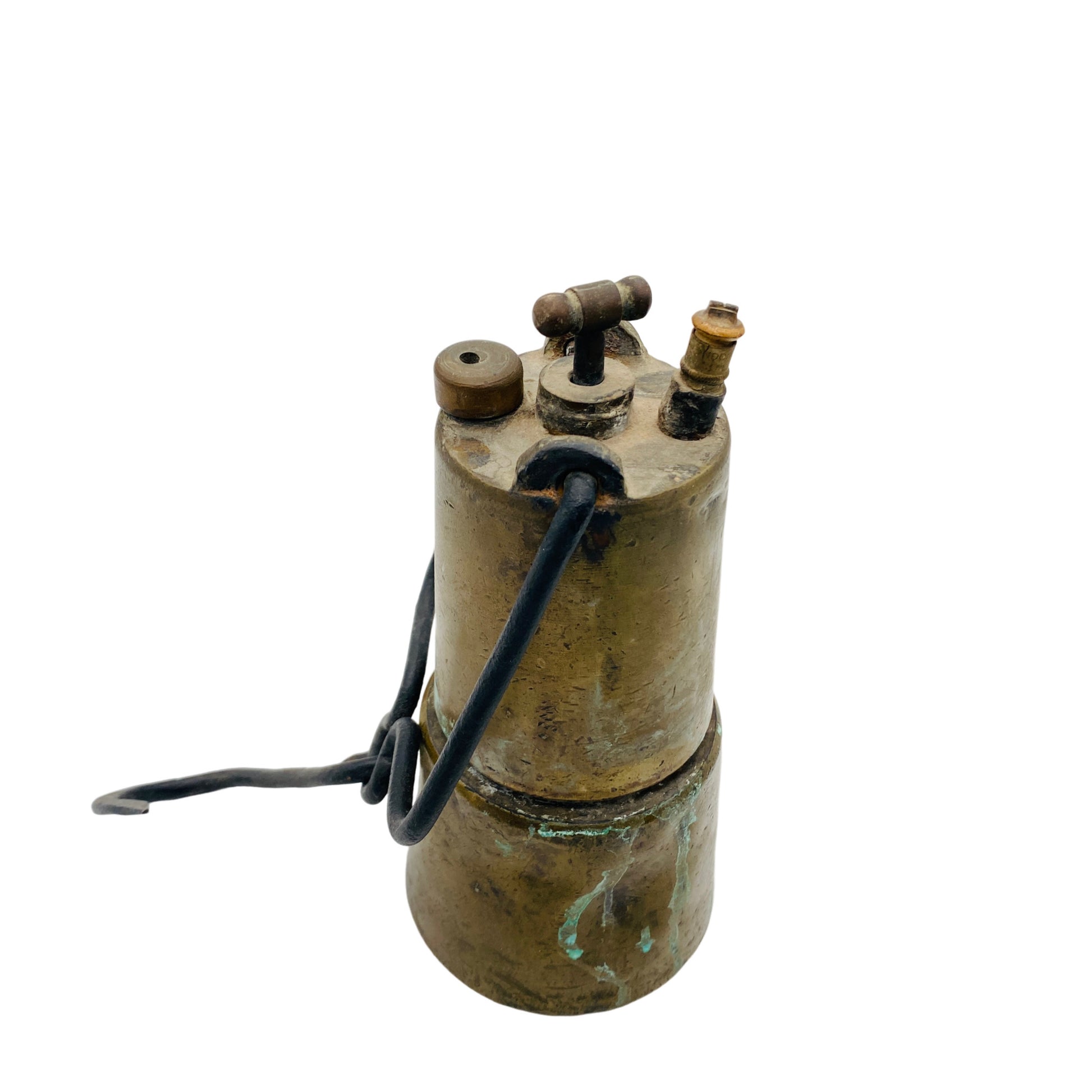 Karbidlampe Vintage Messing farben Metall zum Hängen Karbidleuchte