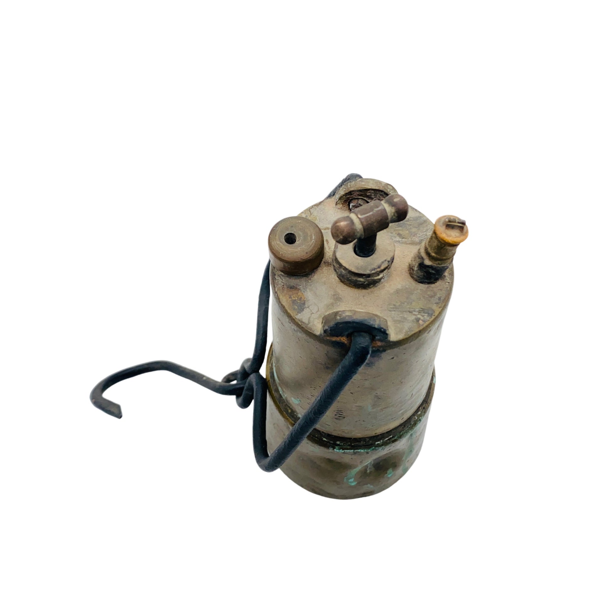 Karbidlampe Vintage Messing farben Metall zum Hängen Karbidleuchte