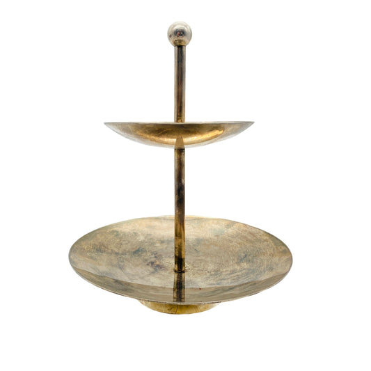 Etagere versilbert Vintage für Pralinen Dekoration H 16 cm