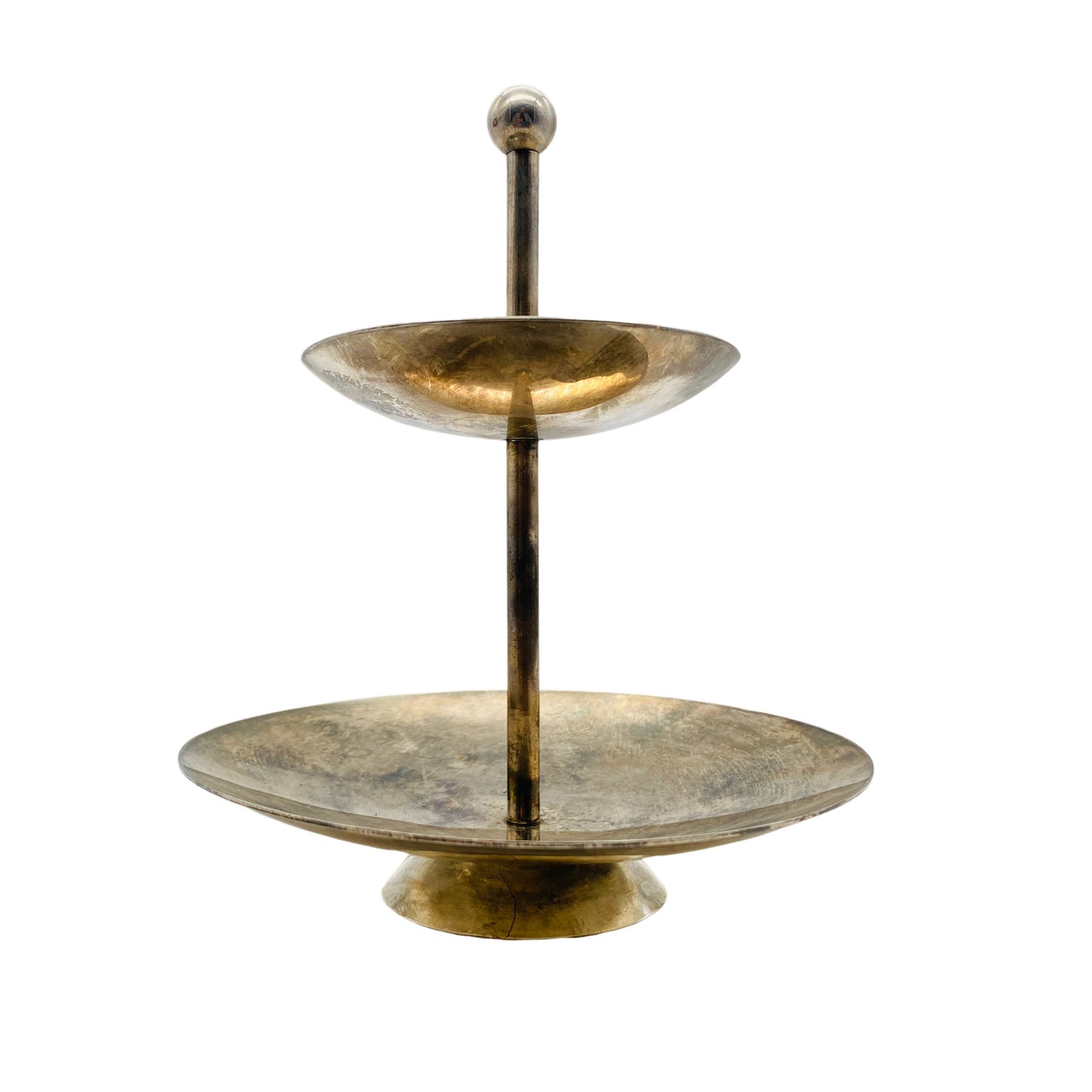 Etagere versilbert Vintage für Pralinen Dekoration H 16 cm