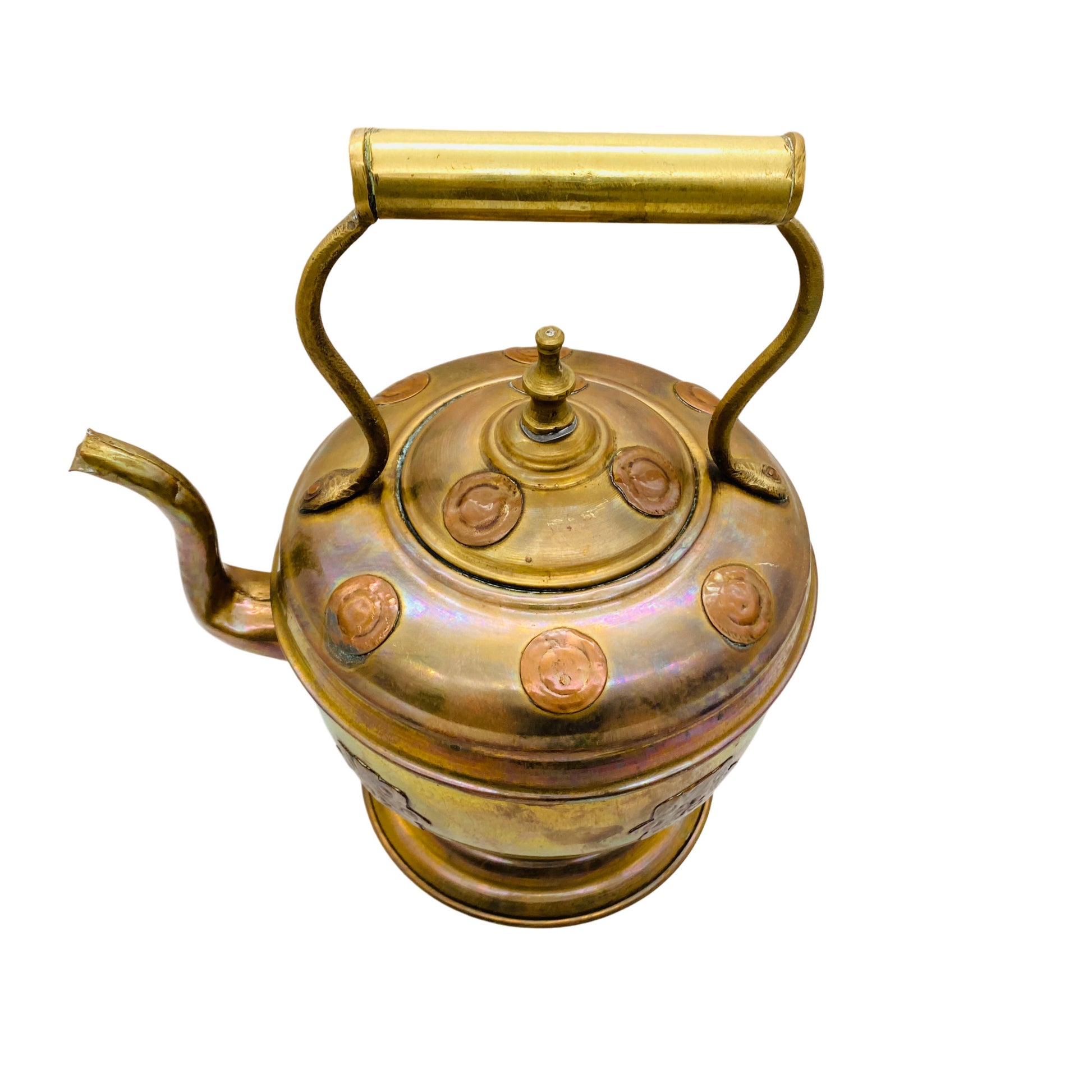 Teekanne Messing Kupfer Vintage 50er 60er Mid Century Design Kanne