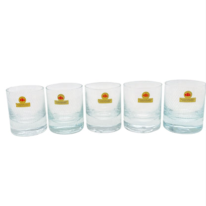 INGRID 5er Set Trinkgläser Wassergläser beschliffen Whiskygläser 70er Vintage Gläser