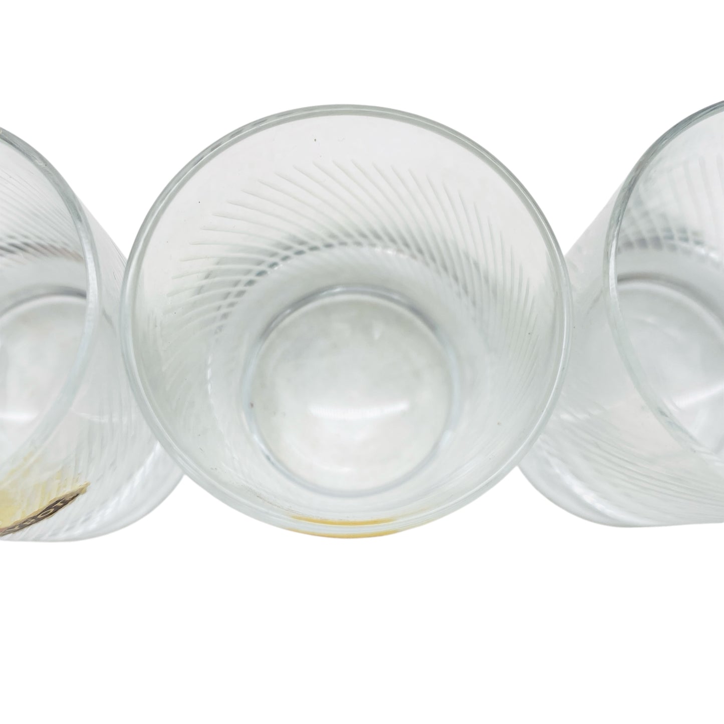 INGRID Glas Schnapsgläser kleine Whiskypoots 5er Set beschliffen Rillen 60er 70er Jahre Vintage