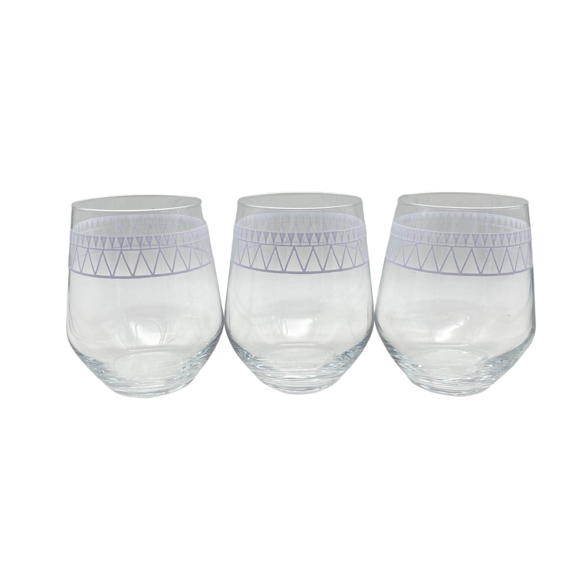 Ikea Gläser Vinter im Vintage Design Weingläser transparent mit Dekor weiß Glas