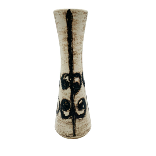 Ilkra Keramik Vase 1035 / 25 Fat Lava beige braun 60er 70er Jahre Mid Century Design