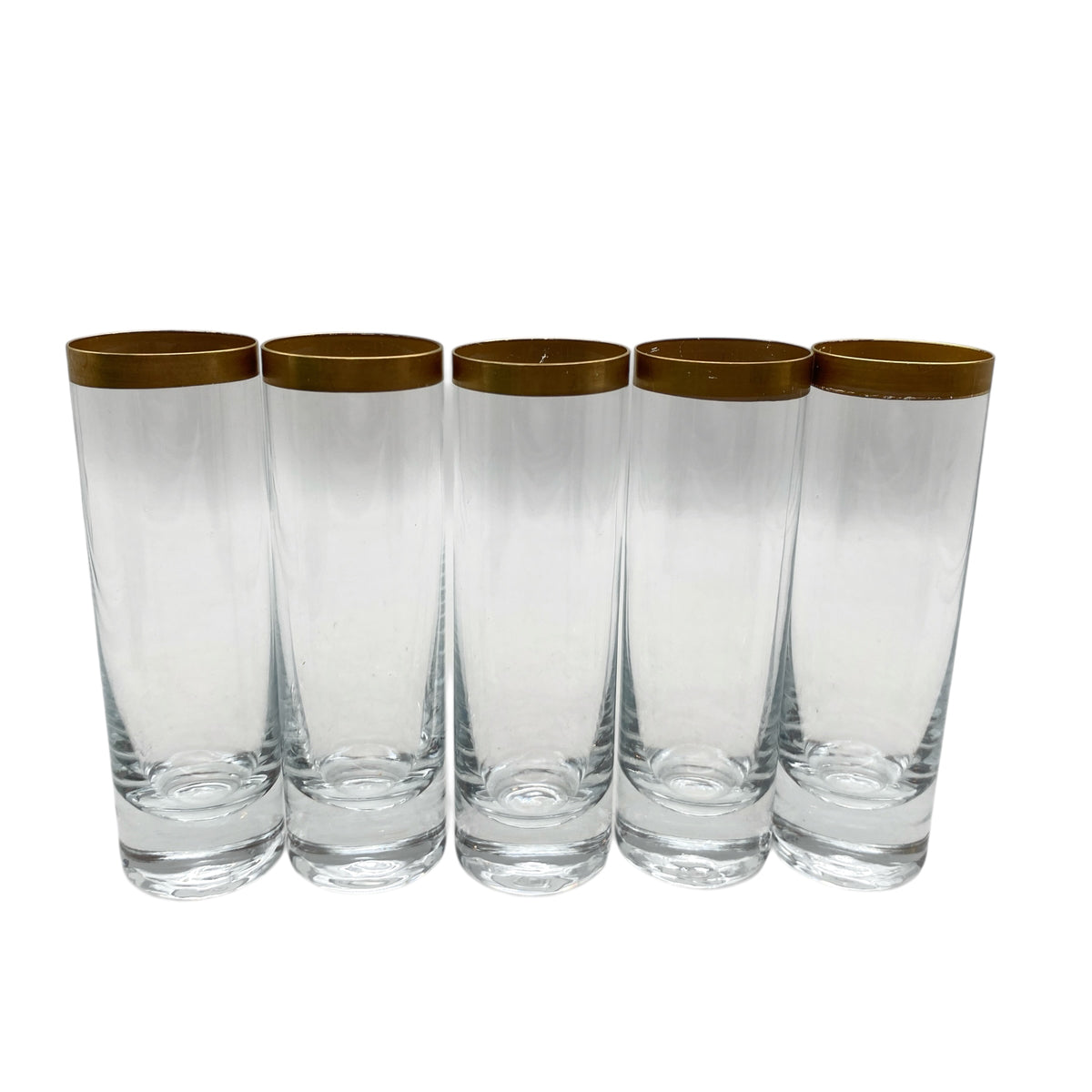 Ingrid Glas Sektflöten Trinkgläser Sektgläser Goldrand 1970er Jahre – Mid Century Lounge