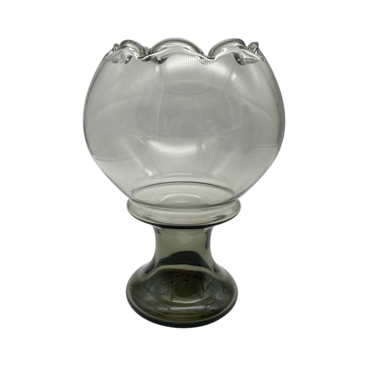 Ingrid Glas Vase Rauchglas 1960er 1970er Dekoration grau