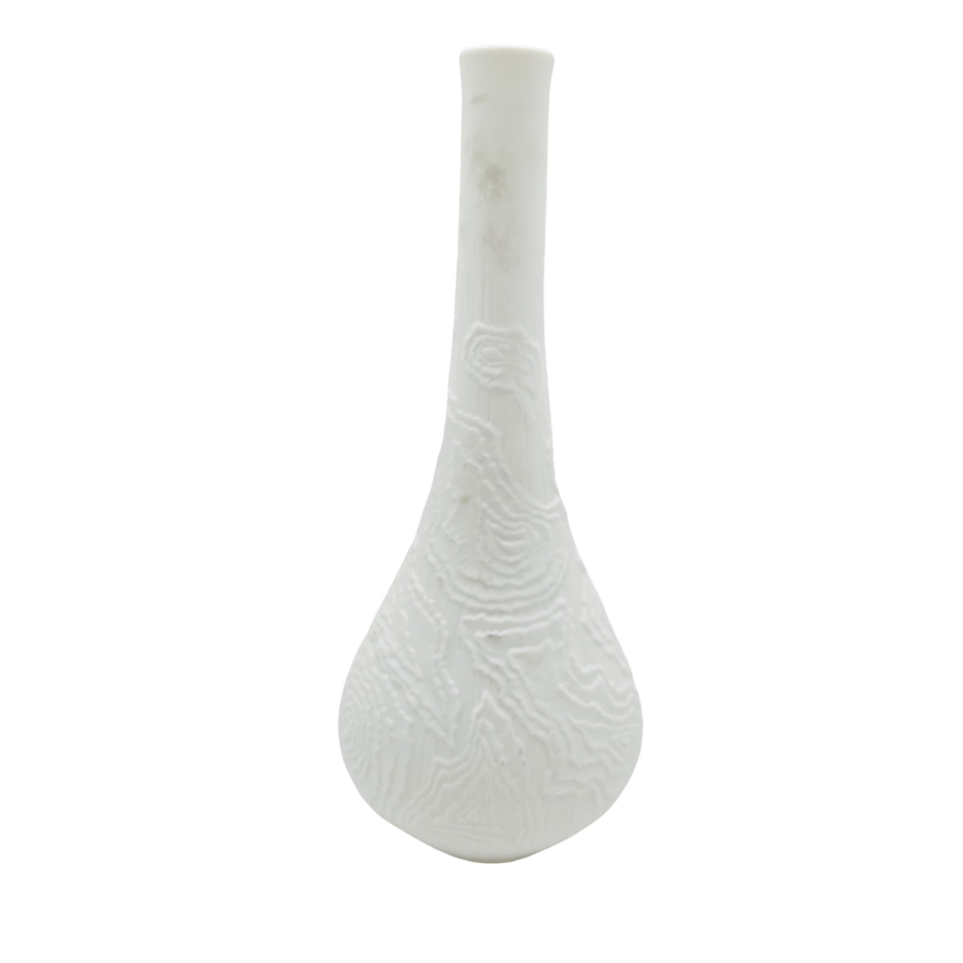 Kaiser Bisquit Porzellan Vase Nr 201 weiß matt 60er 70er Mid Century Vintage