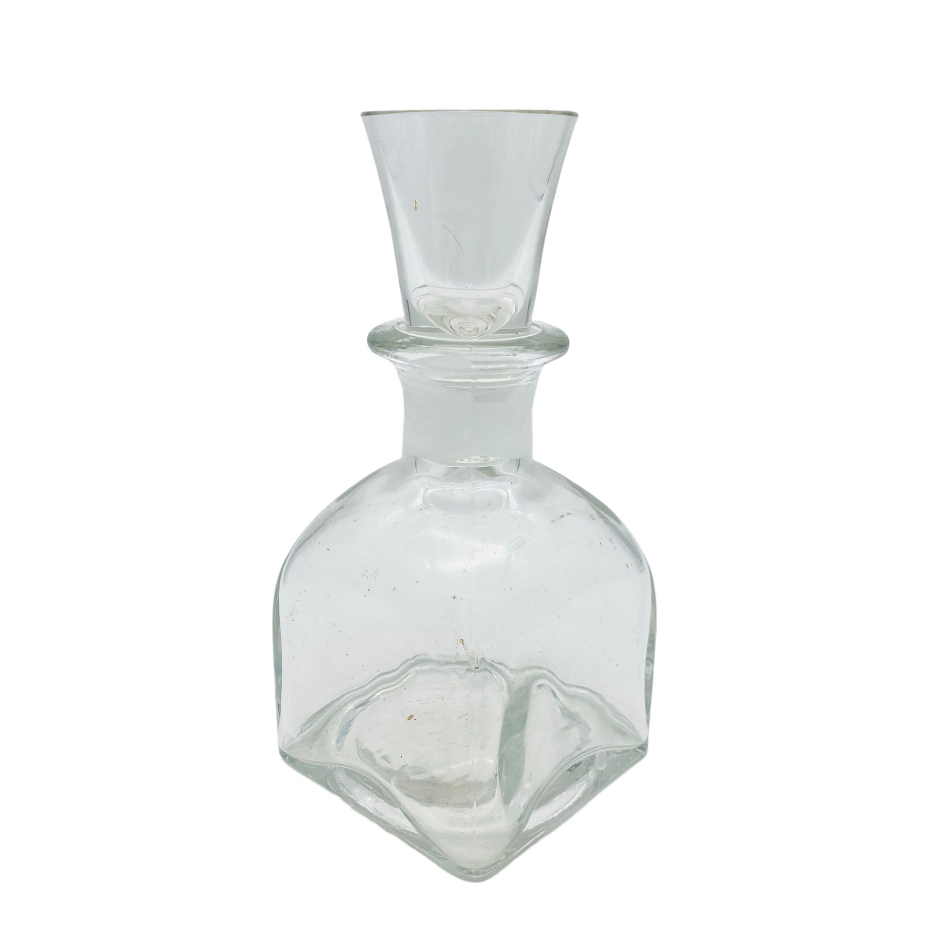 Karaffe Flasche mit Stopfen als Glas Vintage 50er 60er Jahre 