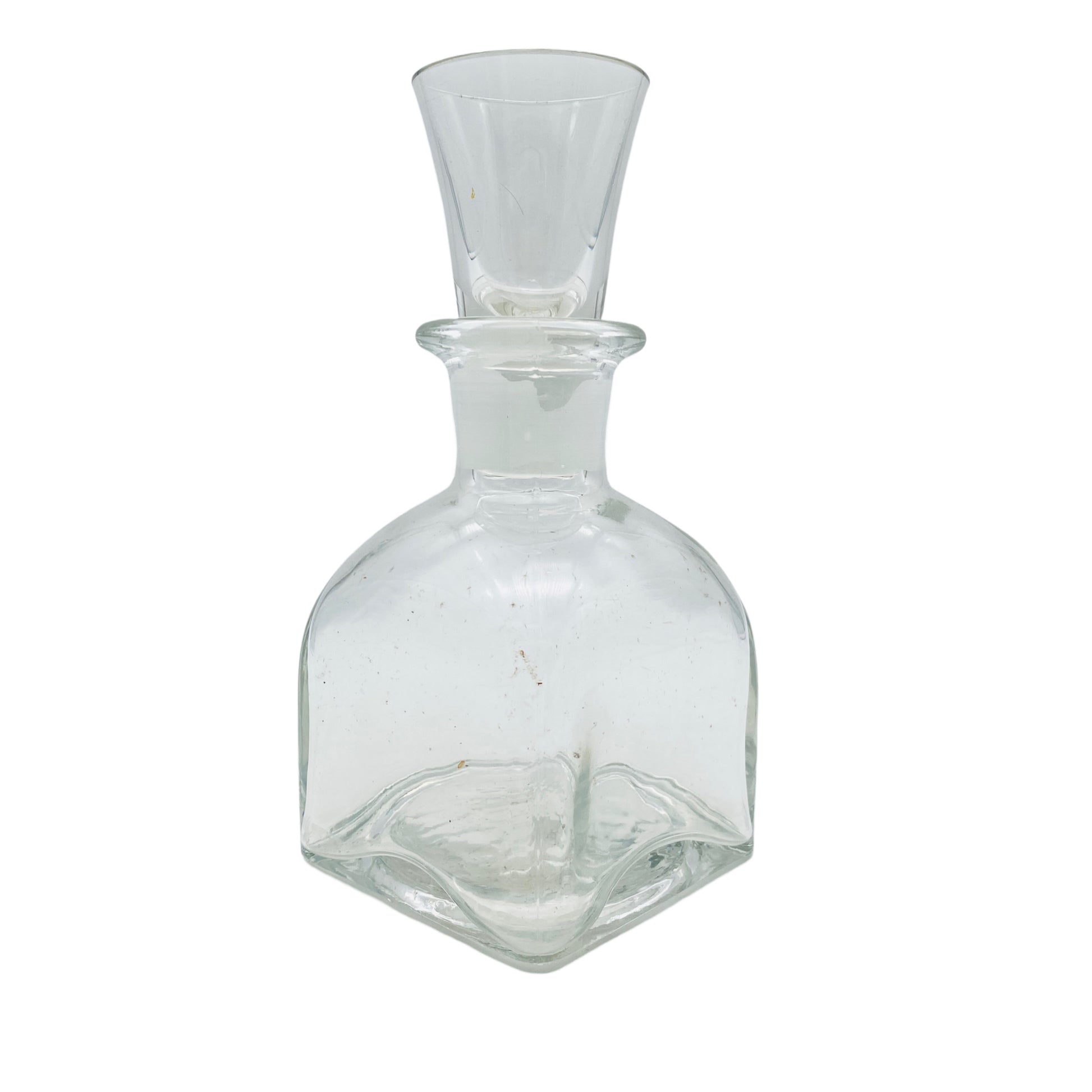 Karaffe Flasche mit Stopfen als Glas Vintage 50er 60er Jahre 