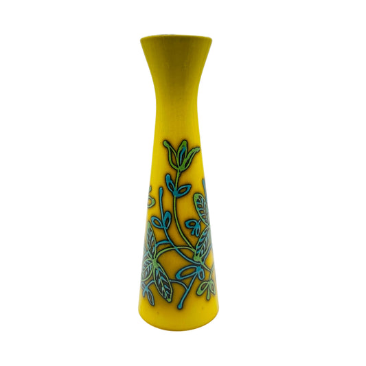 Keramik Vase 250/28 Mid Century gelb 60er 70er Jahre konisch
