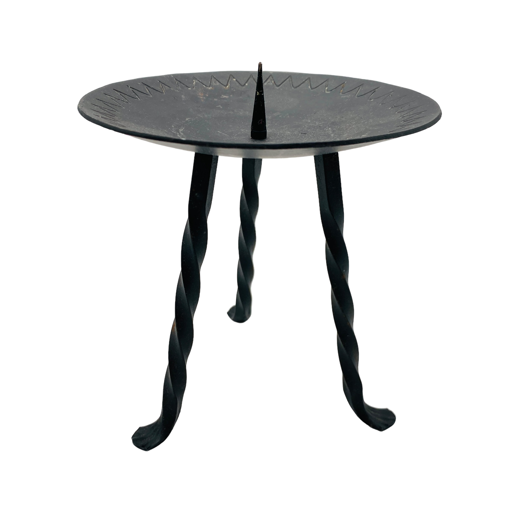 Kerzenständer Dreibein Eisen schwarz Vintage Design für Stumpenkerzen
