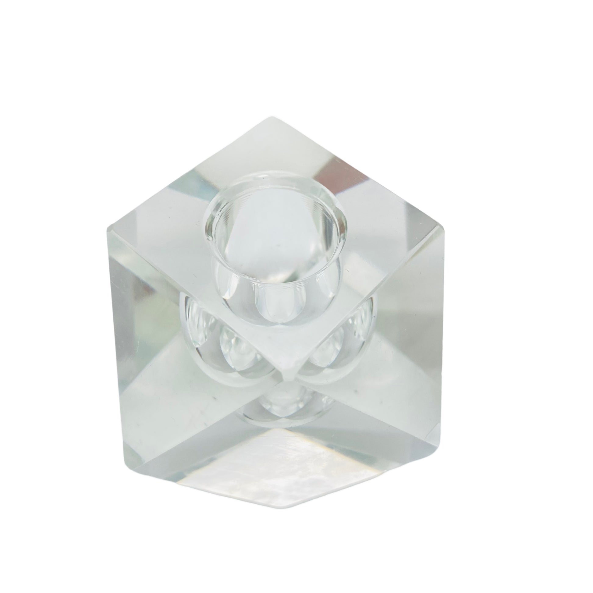 Kerzenständer Glas Facettenschliff Vintage Kerzenhalter