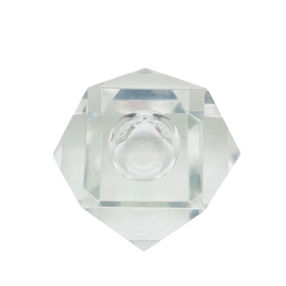 Kerzenständer Glas Facettenschliff Vintage Kerzenhalter
