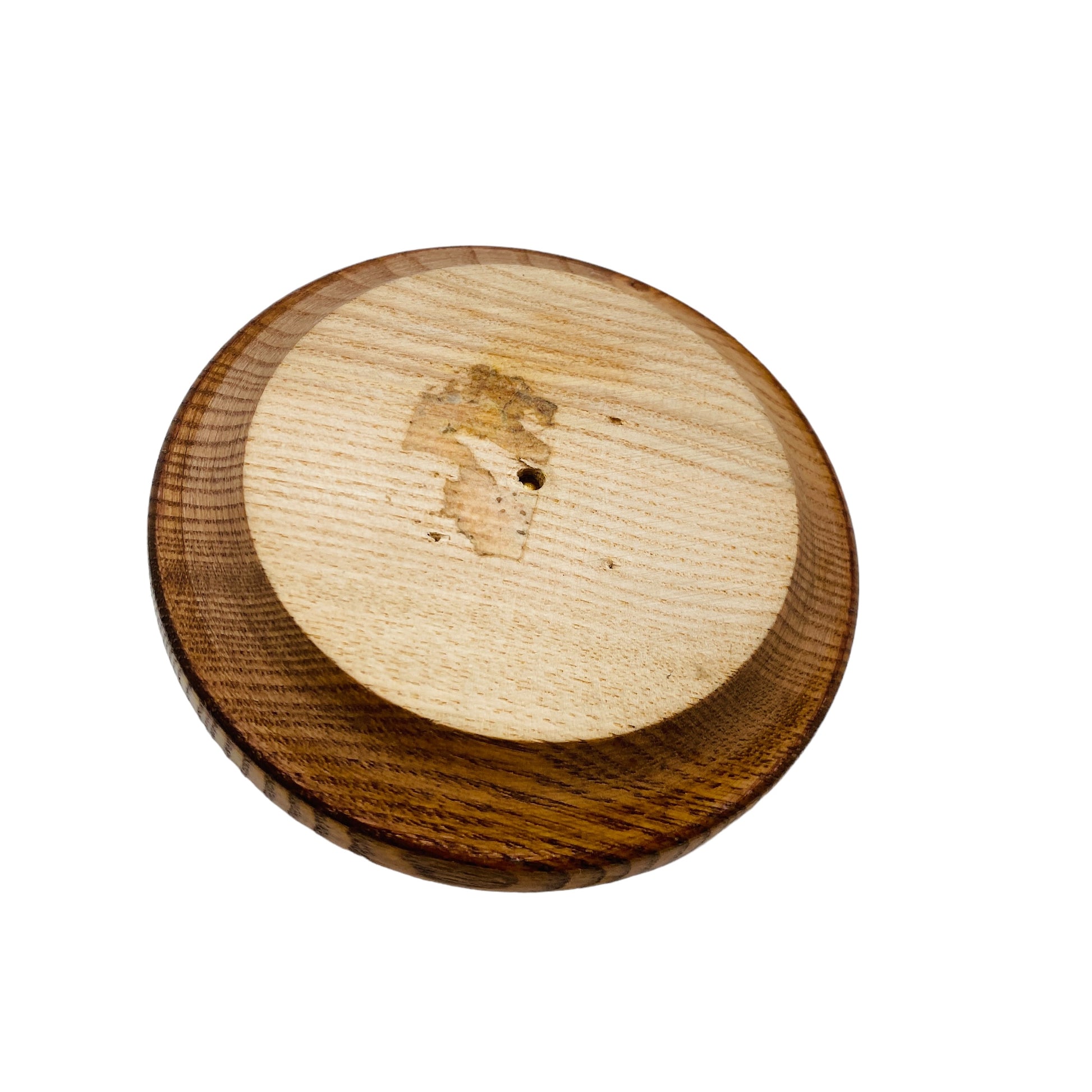 Kerzenständer Holz D 10 cm für Stumpenkerzen mit Dorn Vintage Halter